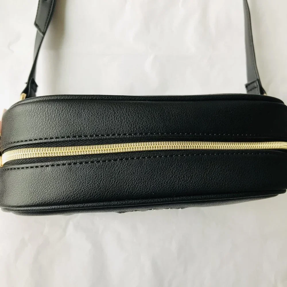 Juicy Couture Heritage Crossbody Licorice Embroidered Logo BLACK - Picture 3 of 6